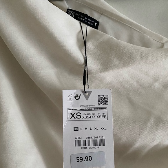 WHITE ONE SHOULDER ZARA DRESS - Picture 7 of 12